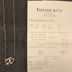 Tiffany double heart necklace